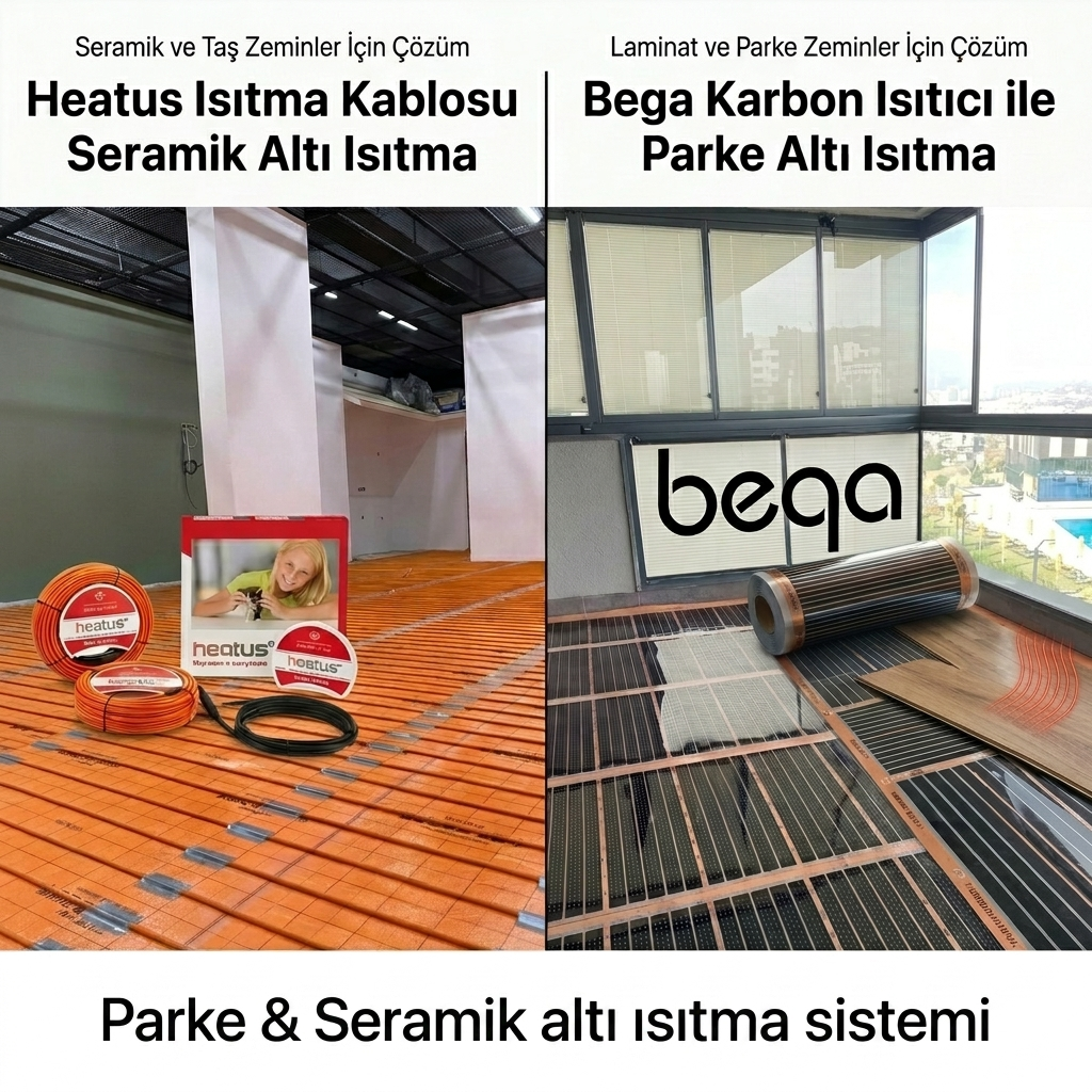 Seramik altı ısıtma Parke altı ısıtma zemin ısıtma